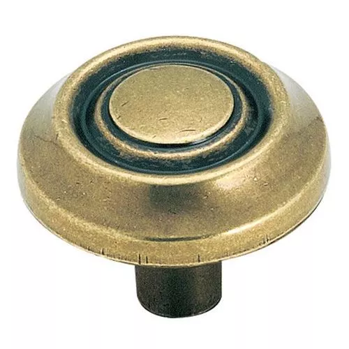 Amerock BP3423-BB 1 1/4" Allison Burnished Brass Cabinet Drawer Knob Pull 10 pcs