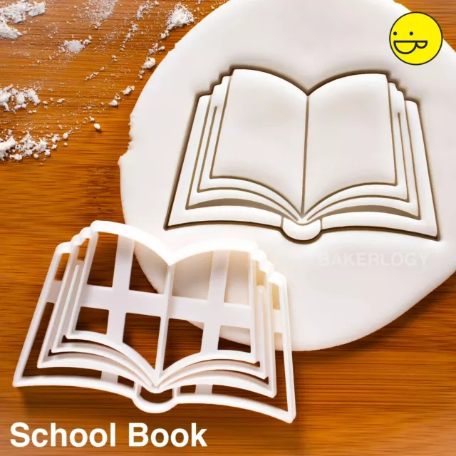 Book cookie cutter - Back to School party supplies kids bookworm teachers day