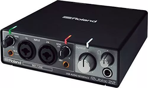 ROLAND RUBIX-22 Interfaz de Audio USB para Laptop, PC Win&Mac, Tablet 4 canales