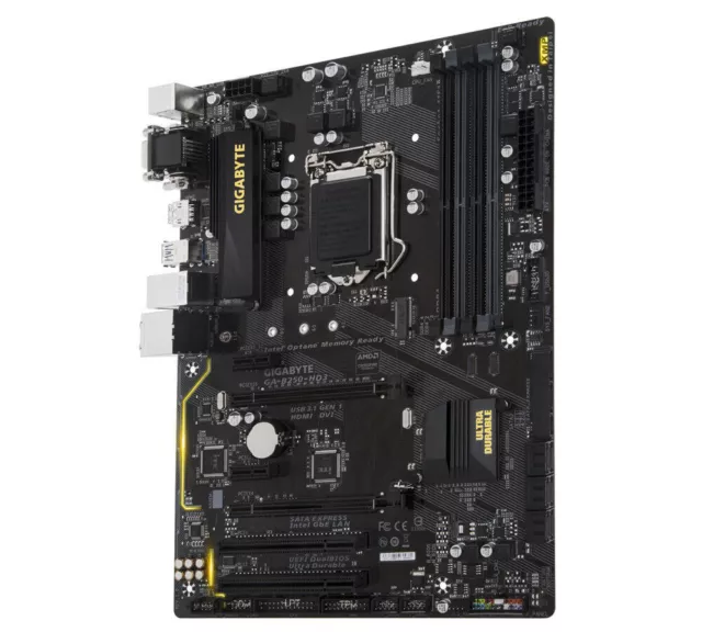 GIGABYTE GA-B250-HD3 Motherboard Intel B250 LGA 1151 ATX DDR4 Core M.2 VGA DVI-D 3