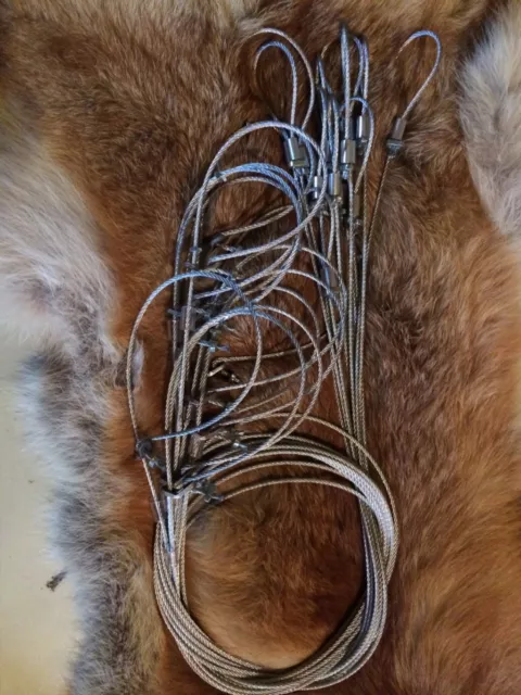 1 dz. 60" micro lock snares with adjustable loop ends(trapping traps snares)SALE