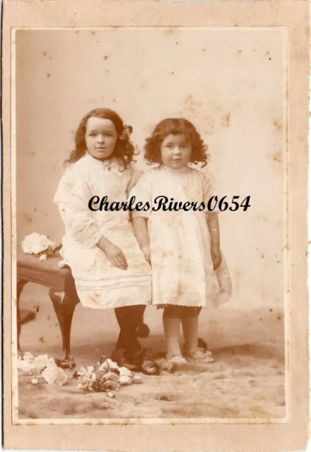 Cabinet Card Two Sweet Children Victorian/Edwardian Photo #C542