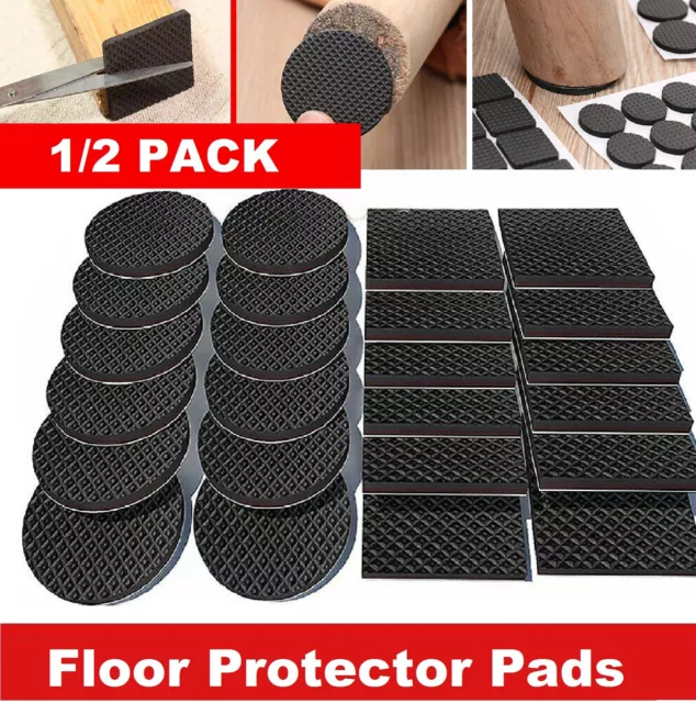 Floor Protector Rubber Feet Chair Leg Pads Self Adhesive Non-slip Sofa Table Mat
