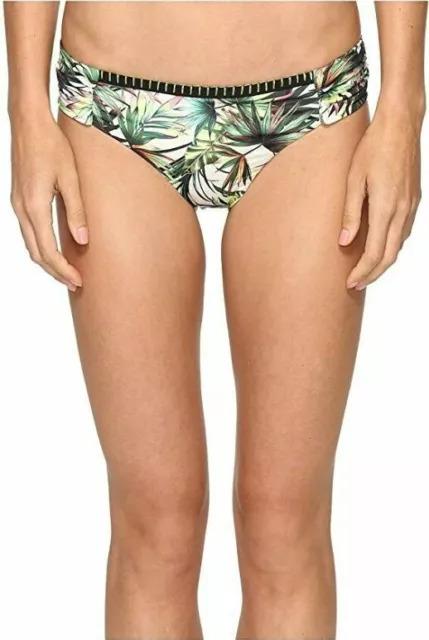 Lucky Brand Junior's Coastal Palms Side Sash Hipster Bikini Bottom Size S 10803