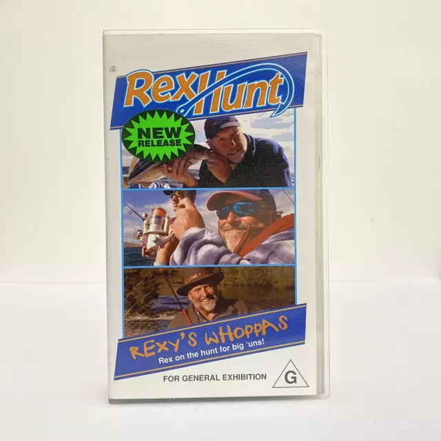 Fishing VHS Rex Hunt Adventure (VHS, 2001) Rexy’s Whoppas Fishing Video Tape