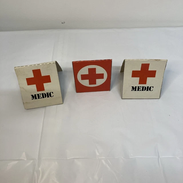 VINTAGE ACTION MAN Medic Road Signs x 3 Palitoy VAM £5.99 - PicClick UK