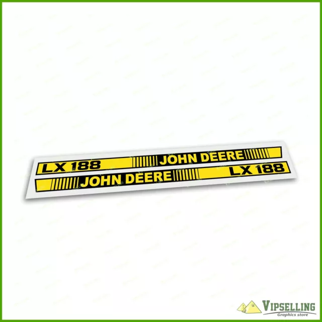 John Deere LX188 Lawn Tractor Hood Left Right Stripes Decals Stickers Lengths