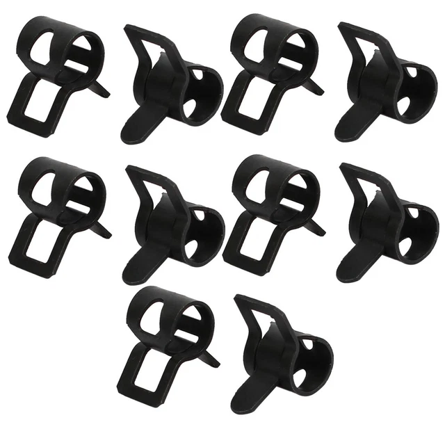 10pz 6mm Tipo resorte Acción Manguera combustible Tubo Abrazadera clip tubo