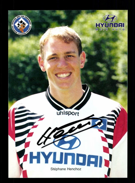 STEPHANE HENCHOZ AUTOGRAMMKARTE Hamburger SV 199697 Original Signiert