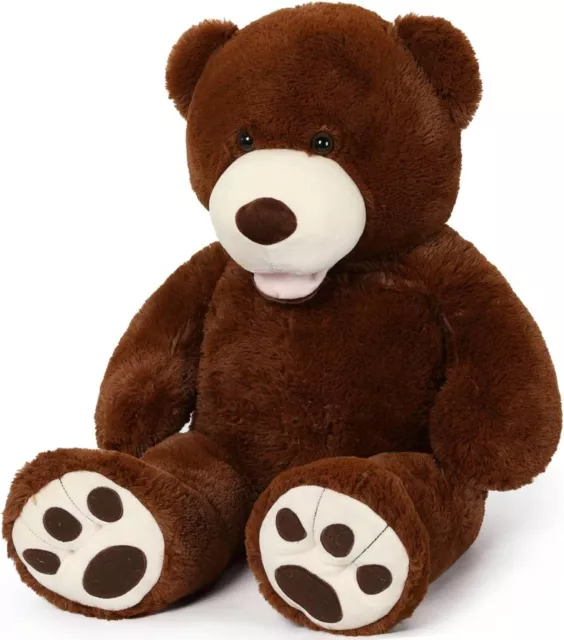 51" Big Teddy Bear Stuffed Animals with Footprints Gift for Kids, Girlfriend