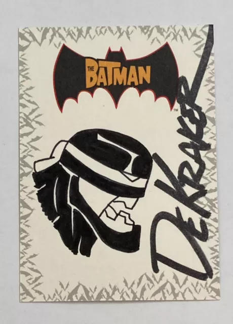 2005 Topps Batman Animated Season 1 Batman Sketch Card Adam DeKraker 1/1