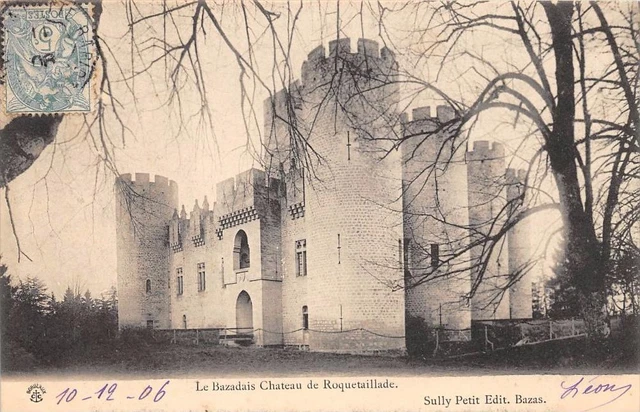 CPA 33 LE BAZADAIS CHATEAU DE ROQUETAILLADE (dos non divisé)