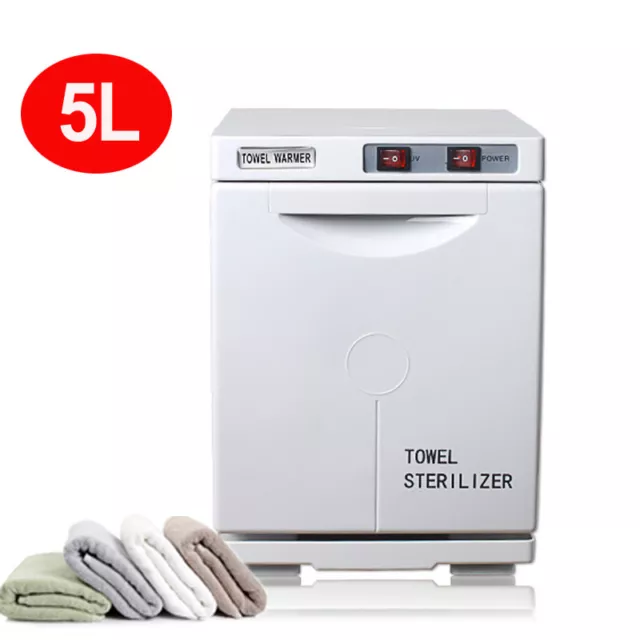 5L Hot Towel Warmer UV Sterilizer Cabinet Heater Salon Disinfection 70ºC±10ºC