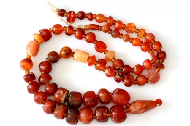 Ancient Persian Carnelian Beads Strand Jewelry Necklace