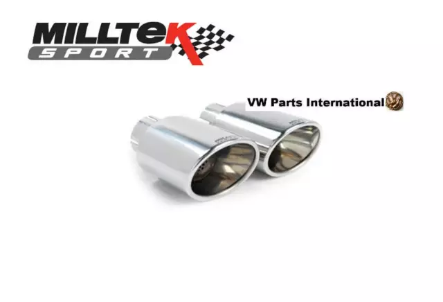 VW Scirocco MK3 TSI R Milltek Sport 2x Polished Oval Tips Tail Pipes Trims Only