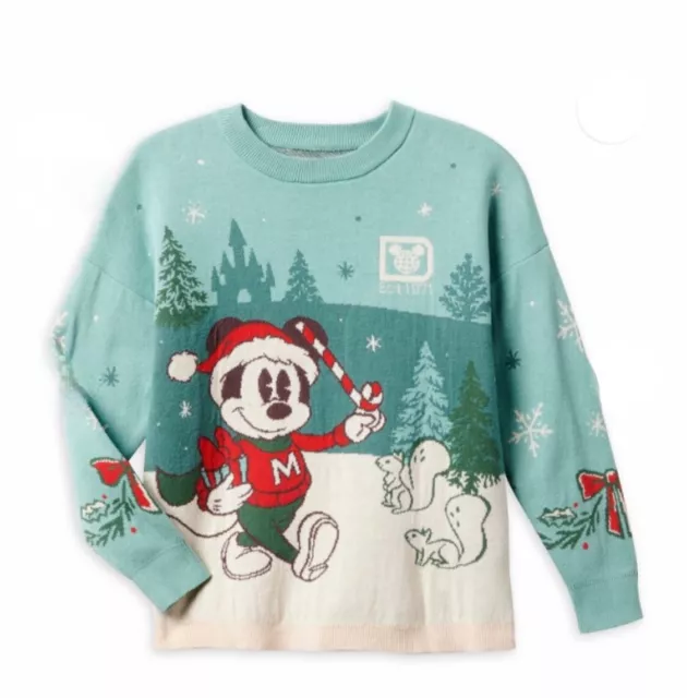 Adult XXL Disney World Mickey Mouse Holiday Spirit Jersey Sweater Christmas