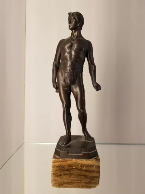 Rudolf Küchler (1867 Wien - 1954) Krieger 'Veni-Vidi-Vici', Bronze, Höhe 30 cm,