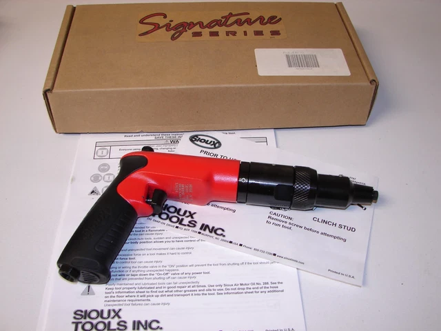NEW Sioux Tools Pneumatic (Air) Clinch Nut Driver 12000rpm,145 ftlb SCN12RM8125F