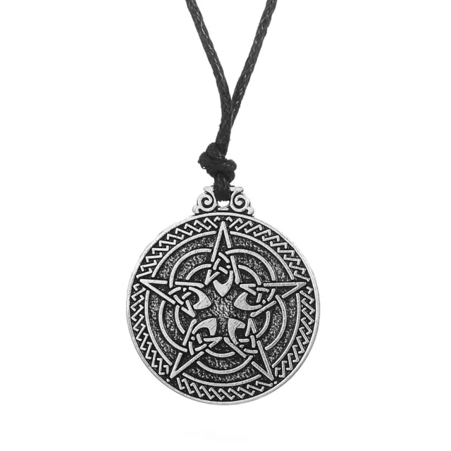 Vintage Irish Celtic Knot Pentacle for Protection Amulet Pendant Wicca Necklace