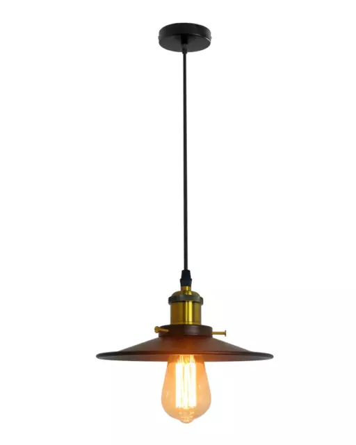 Suspension industrielle ORICH E27 Lustre Noir/Laiton EDO