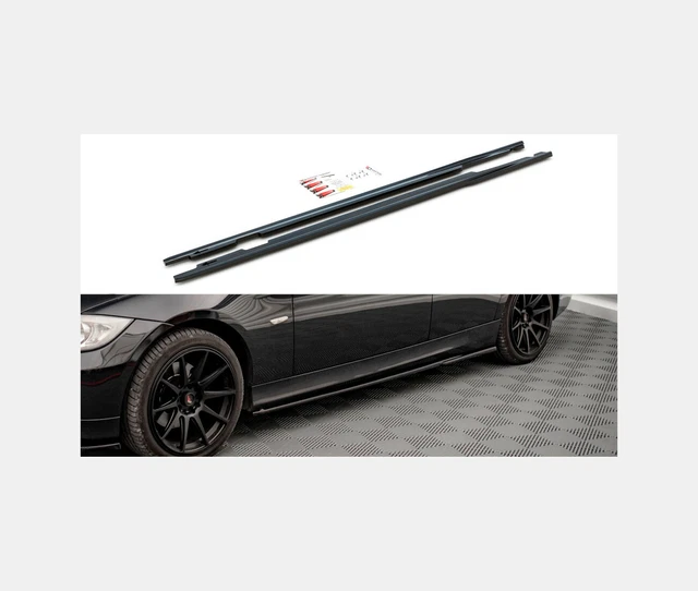 Cup Seitenschweller Ansätze SCHWARZ Für 5er BMW E60 E61 M Paket Side Skirts ABS