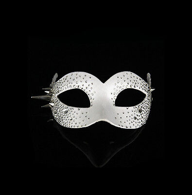 Mask from Venice Colombine Bling Luxury Wolf White Fancy Dress Venetian 518