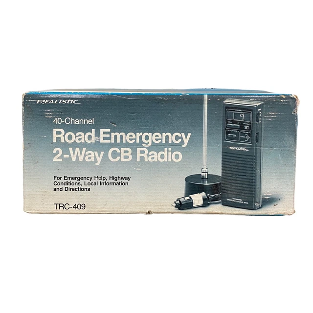 REALISTIC 40 CHANNEL Road Emergency 2 Way CB Radio TRC409 39.89