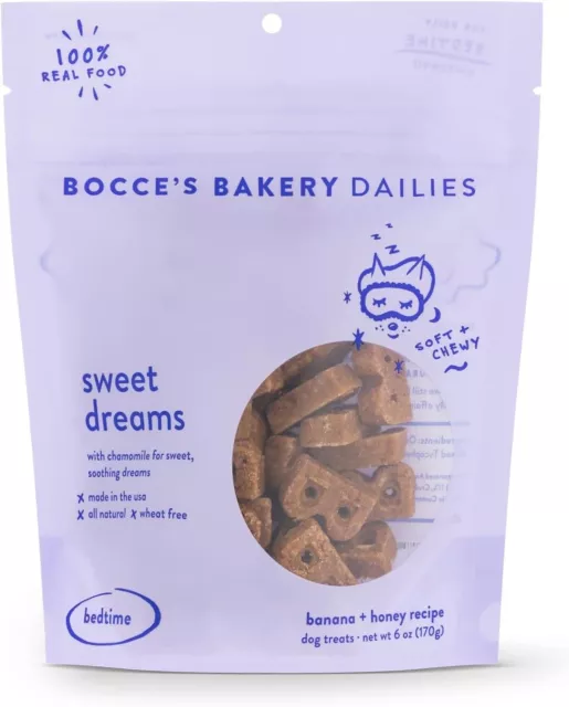 Bocce's Bakery Dailies Sweet Dreams Dog Treats for Bedtime Support, Wheat-Free
