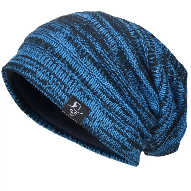 Men Oversize Skull Slouch Beanie Large Skullcap Vintage Knit Summer Winter Hat