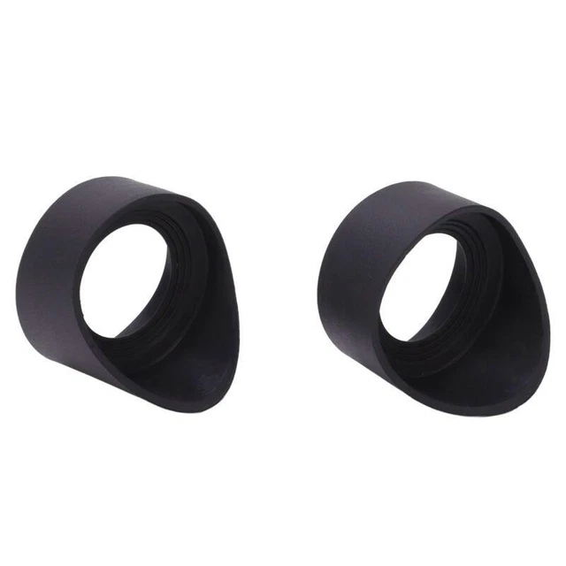 RUBBER COLLAPSIBLE EYEPIECE Binocular Eye Cups for Microscopes Set of