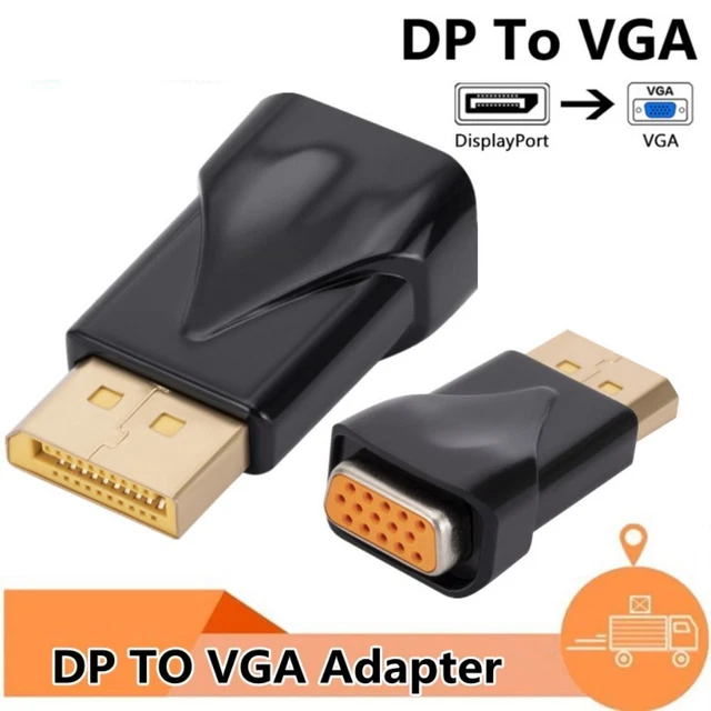 1080P Mâle à femelle Adaptateur DP vers VGA Convertisseur DisplayPort vers VGA