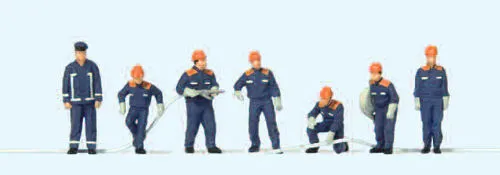 Preiser 10719 Fire Brigade Cadets (7) Exclusive Figure Set HO