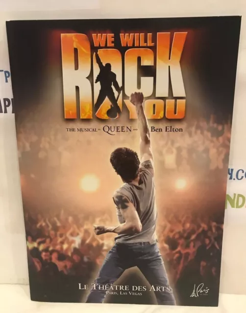 We Will Rock You. Queen. Paris, Lv.  Souvenir Brochure Program Used 2004 Rare