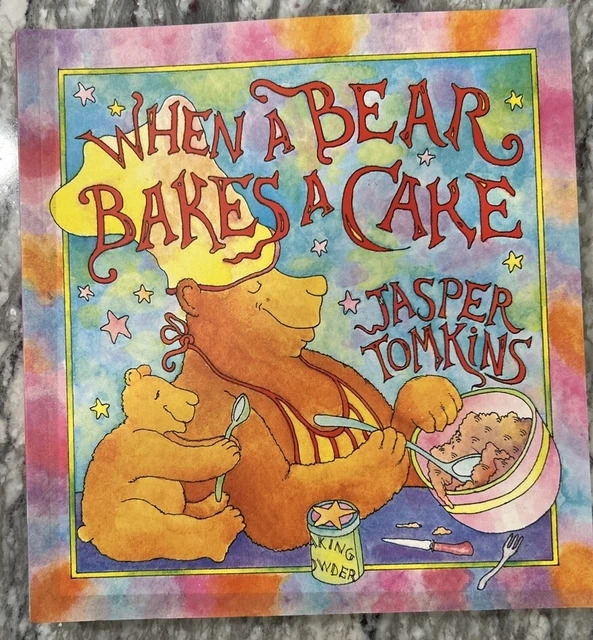When A Bear Bakes A Cake Children’s Book 1987 By Jasper Tomkins Vintage New