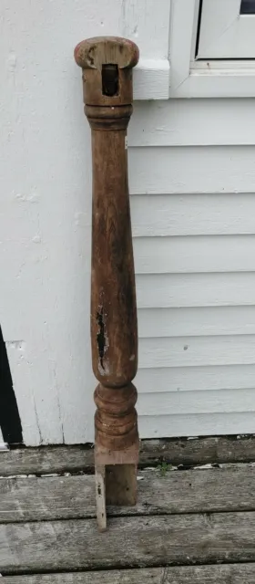 Architectural Salvage Turned Wood Newel Post B 2