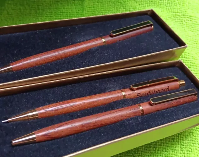 Wooden Pen And Pencil Set Scotchgrad Stain Release