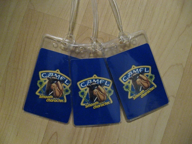 Camel Cigarettes Luggage Tags - Joe Camel Mascot Vintage Playing Card Name Tag 3