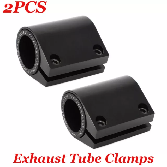 2PCS Billet Exhaust Tube Clamps Clamp Connectors For Yamaha Banshee 1987-2006
