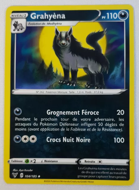 Carte Pokemon Grahyèna 104/185 ◆ Voltage Eclatant FR ©