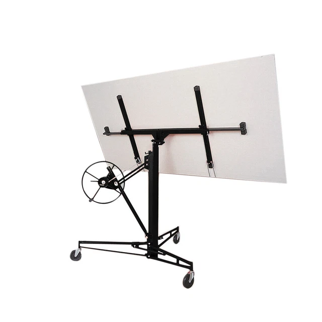 16FT Heavy Duty Tool Drywall Hoist Caster Lift Plaster Board Panel Sheet Lifter