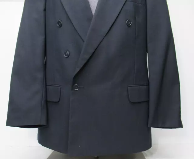 JONES NEW YORK Mens Wool Blazer Double Breasted Navy Suit Jacket Sport ...