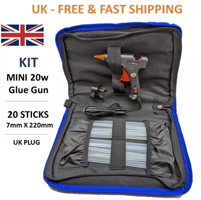 Hot Melt Mini Glue Gun Electric with 80 Adhesive Glue Sticks Hobby