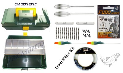 Annyswit Kit Pesca Trota Lago 17 Pezzi | Con Galleggianti 6-20g, Girelle E Stopper | Per Acqua Bassa E Fondo