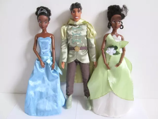 Disney Store The Princess & The Frog Tiana & Prince Naveen Dolls Bundle