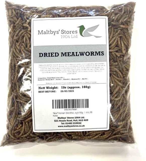 thumbnail interactive-video image 1 of Premium Feeders Dried Mealworms - 3LB Bag With 48,000+ Worms - High Protein Treat For Chickens, Birds, Reptiles & Small Pets 1 of 13