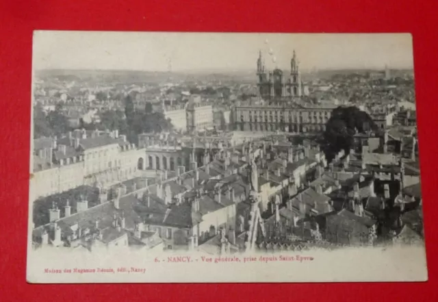 1917 Cpa Postcard Nancy Lorraine Panorama Cathedral 54 Murder & Moselle