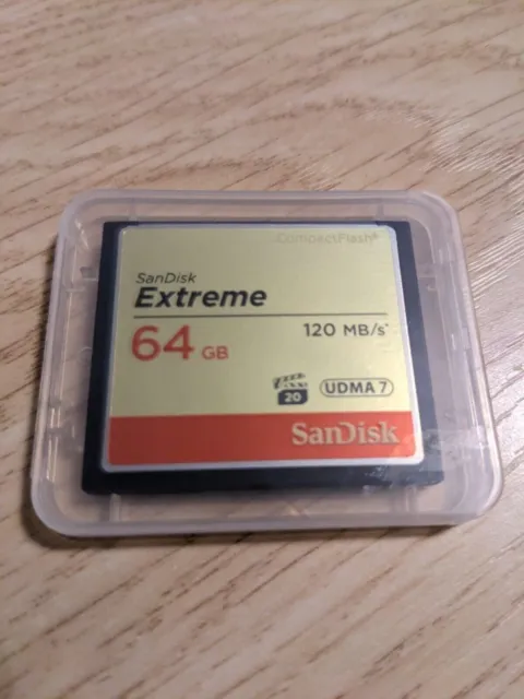 SanDisk Extreme 64 GB UDMA7 CompactFlash Card - Black/Gold 120 mb/s