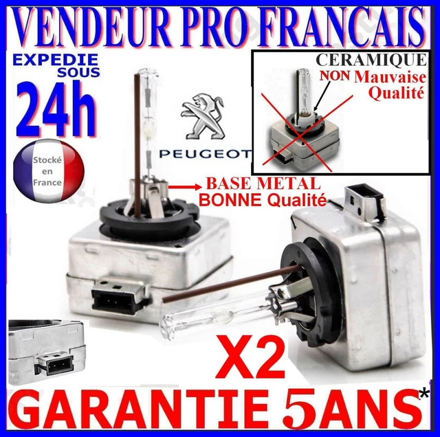 Ampoules Xenon D1S 6000K Pour Peugeot RCZ - Kit De 2 - 35W Blanc Clair - Neuf