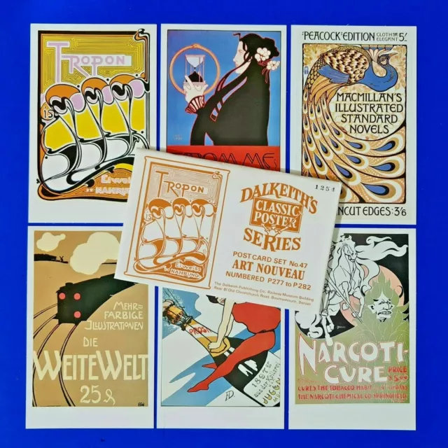 Ensemble De 6 Cartes Postales Classique Affiche Séries Art Nouveau 47 Dalkeith