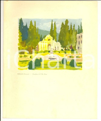 1961 Navigazione ADRIATICA Motonave AUSONIA Menù Stampa Spello VILLA ROSI 